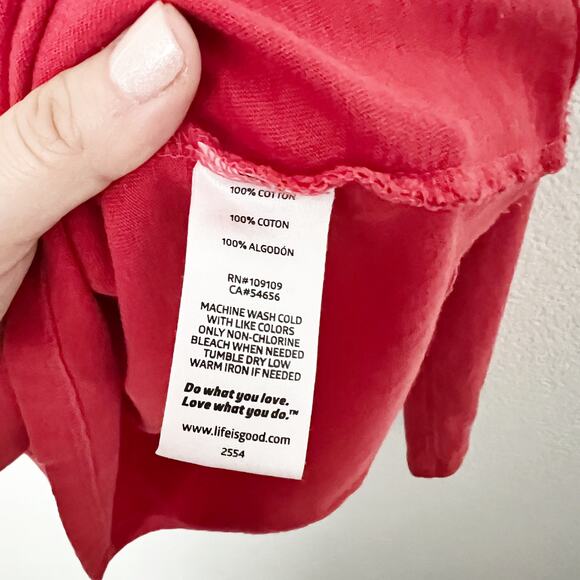 [Life Is Good] Gratitude Thank a Veteran Long Sleeve V-Neck T-Shirt Size Small S - Picture 12 of 12